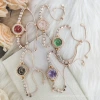 Hot-selling round watch bracelet sets, fashionable and trendy women's watches, diamond-encrusted wristwatches, quartz watches, direct sales from the manufacturer Specification image